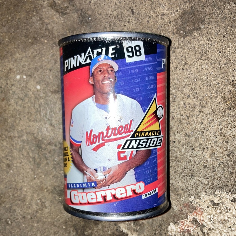 🏟⚾️ Pinnacle 98 • Vladimir Guerrero • Montreal Expos • EMPTY Cards Can $3 ⚾️🧢